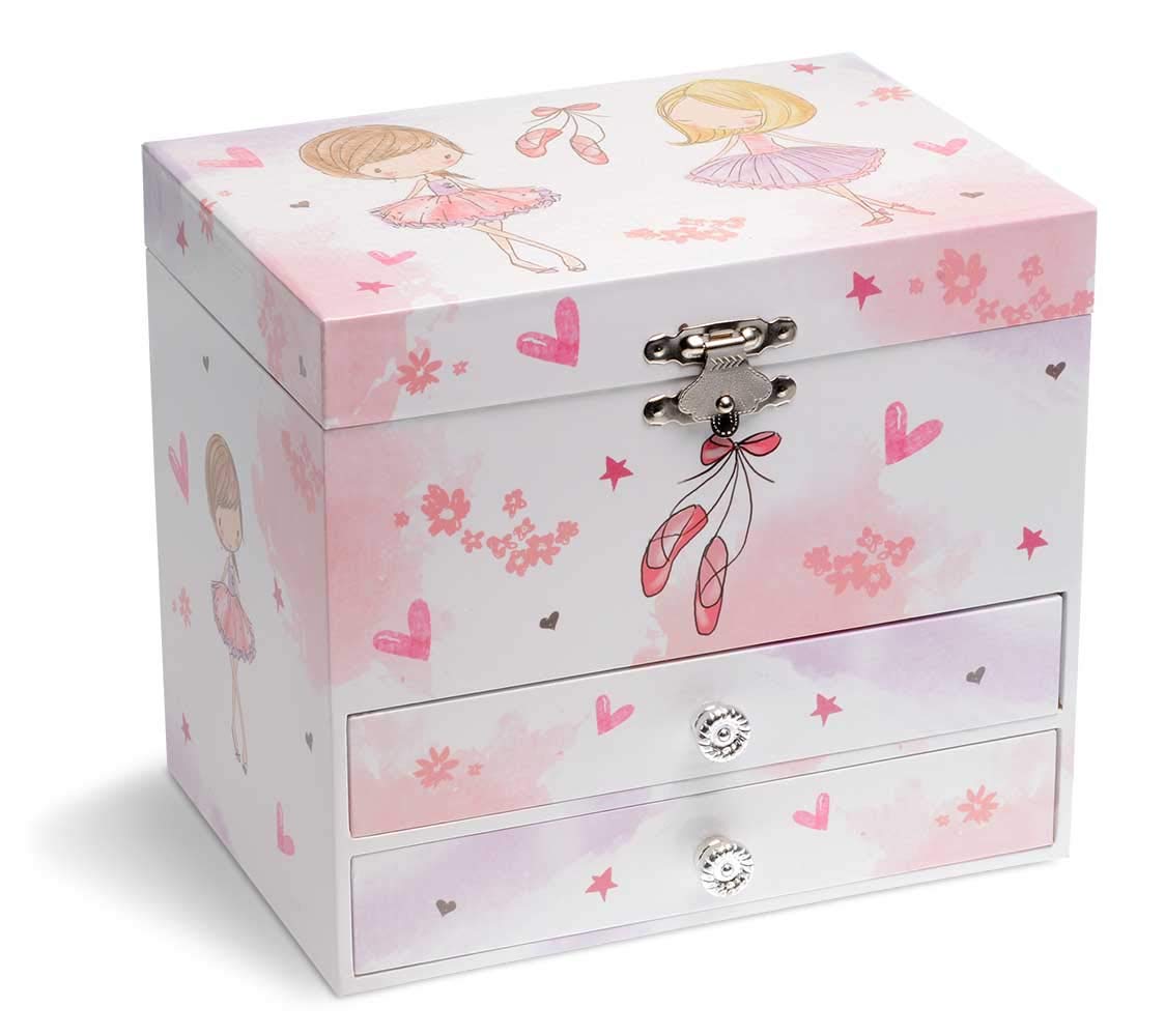 Jewelkeeper Ballerina Jewelry Boxes Spieluhr Rosa Schwanensee