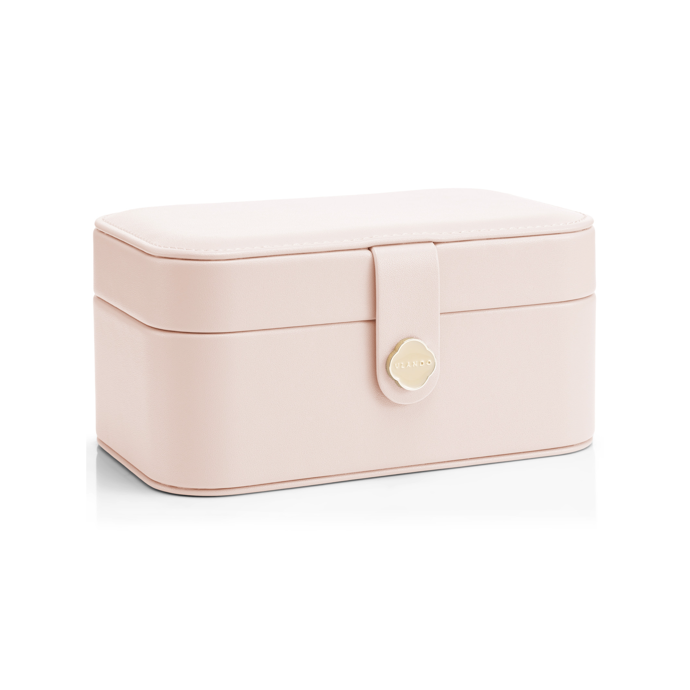 VLANDO Music Box Schmuckkasten Reise 2-lagig Creme