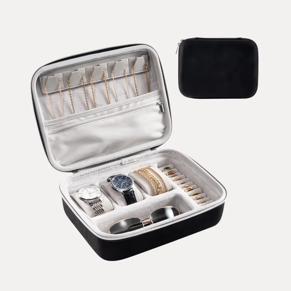Lolalet Jewelry Box Reiseetui Grau Medium 3 Uhren EVA