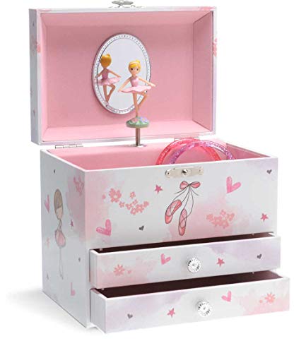 Jewelkeeper Ballerina Jewelry Boxes Spieluhr Rosa Schwanensee