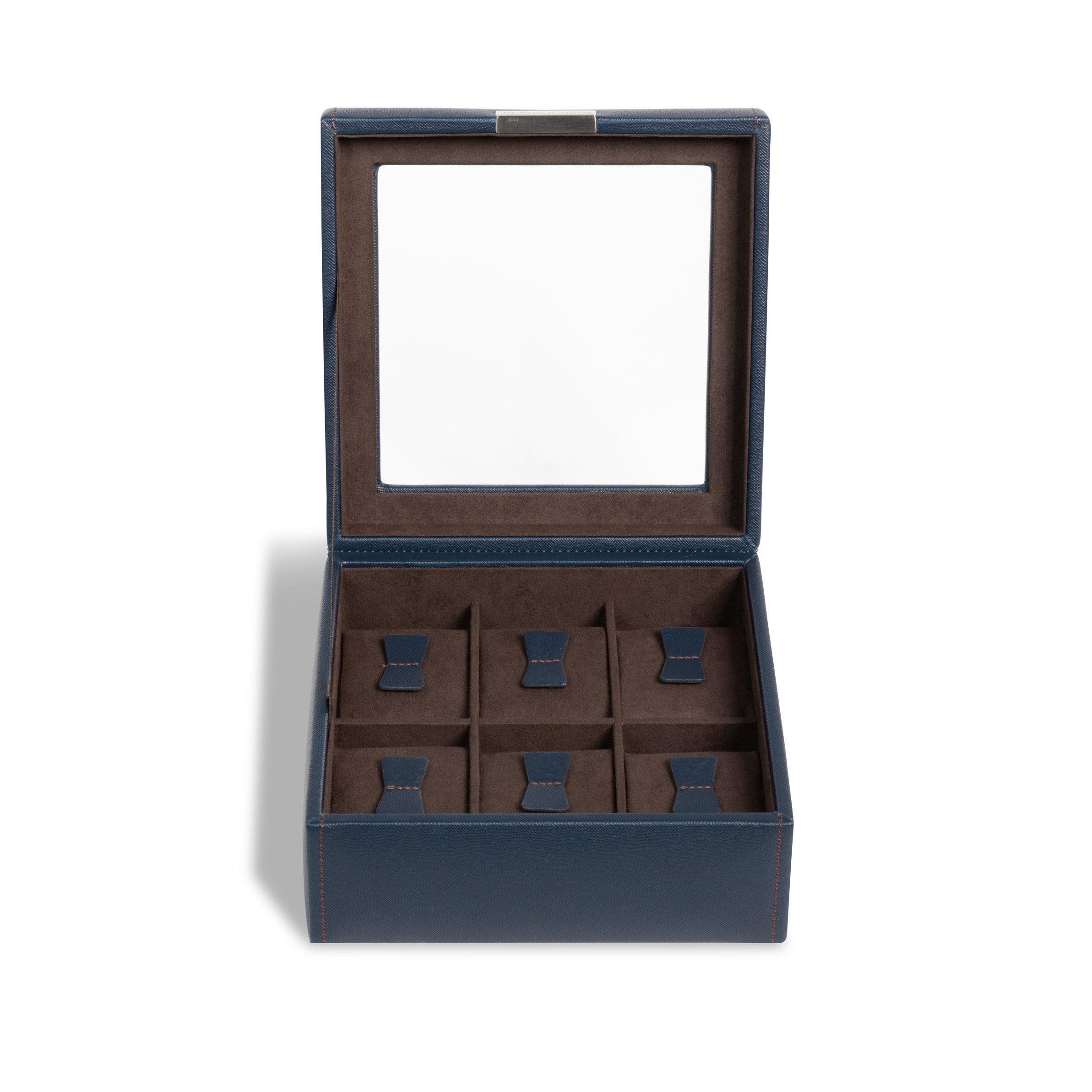 Friedrich 23 Bond Cross Grain Uhrenbox 6 Uhren Dunkelblau