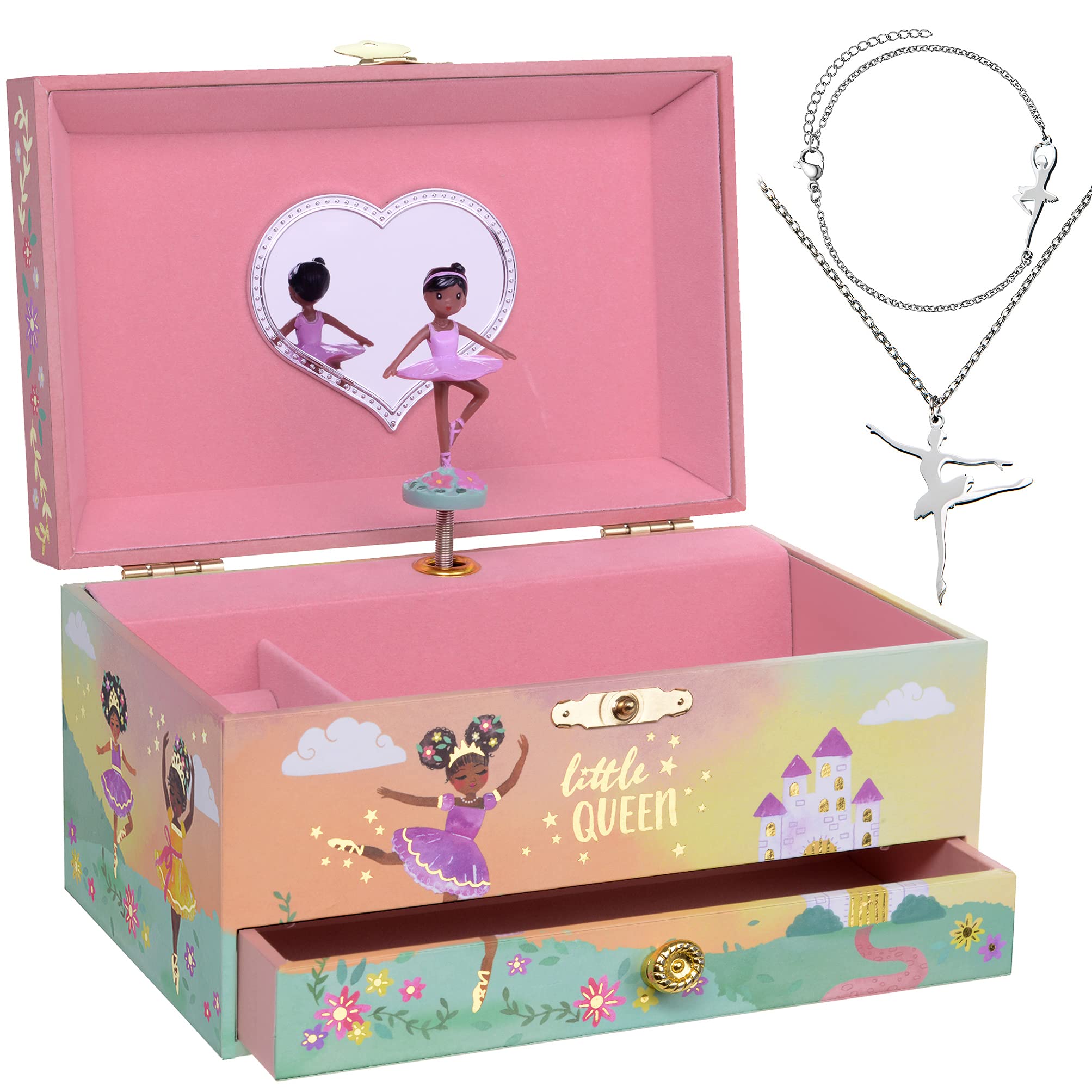 Jewelkeeper Ballerina Schmuckset Königin 3-teilig Musik