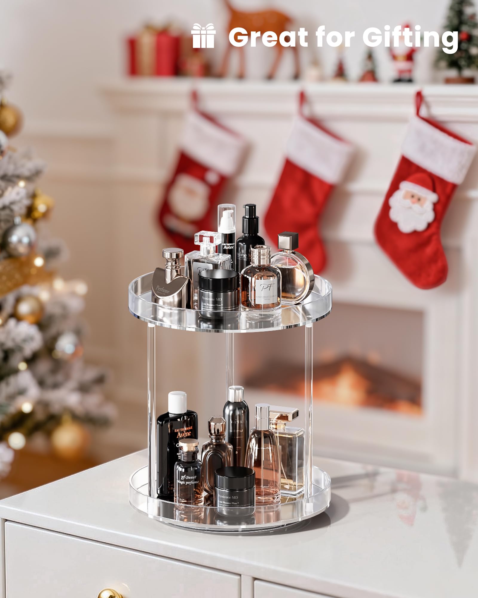 Lolalet 2 Tiers 360 Degree Rotating Makeup Organizer Schmuckständer Medium