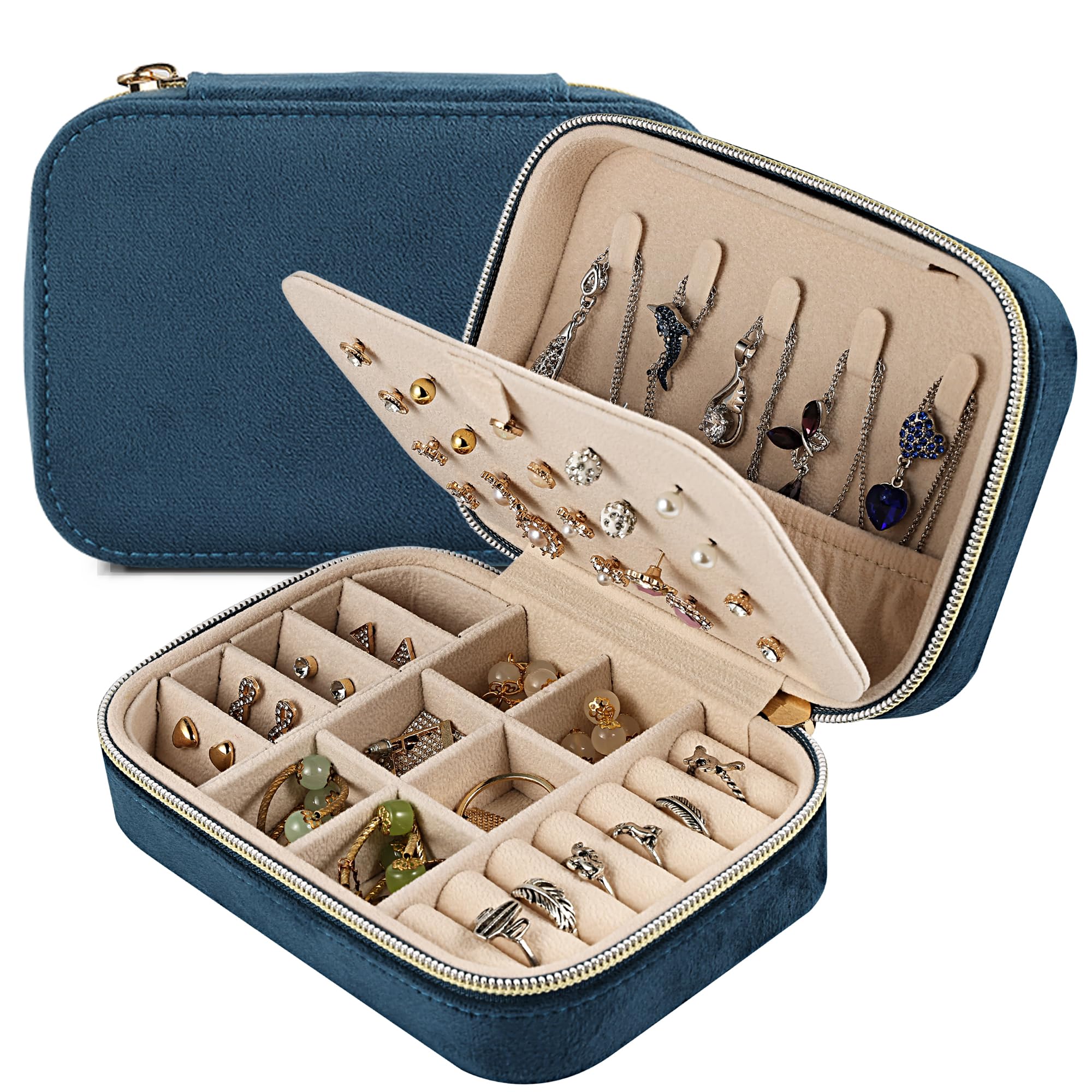 Dajasan Small Jewelry Box Schmuckbox Khaki aus Samt