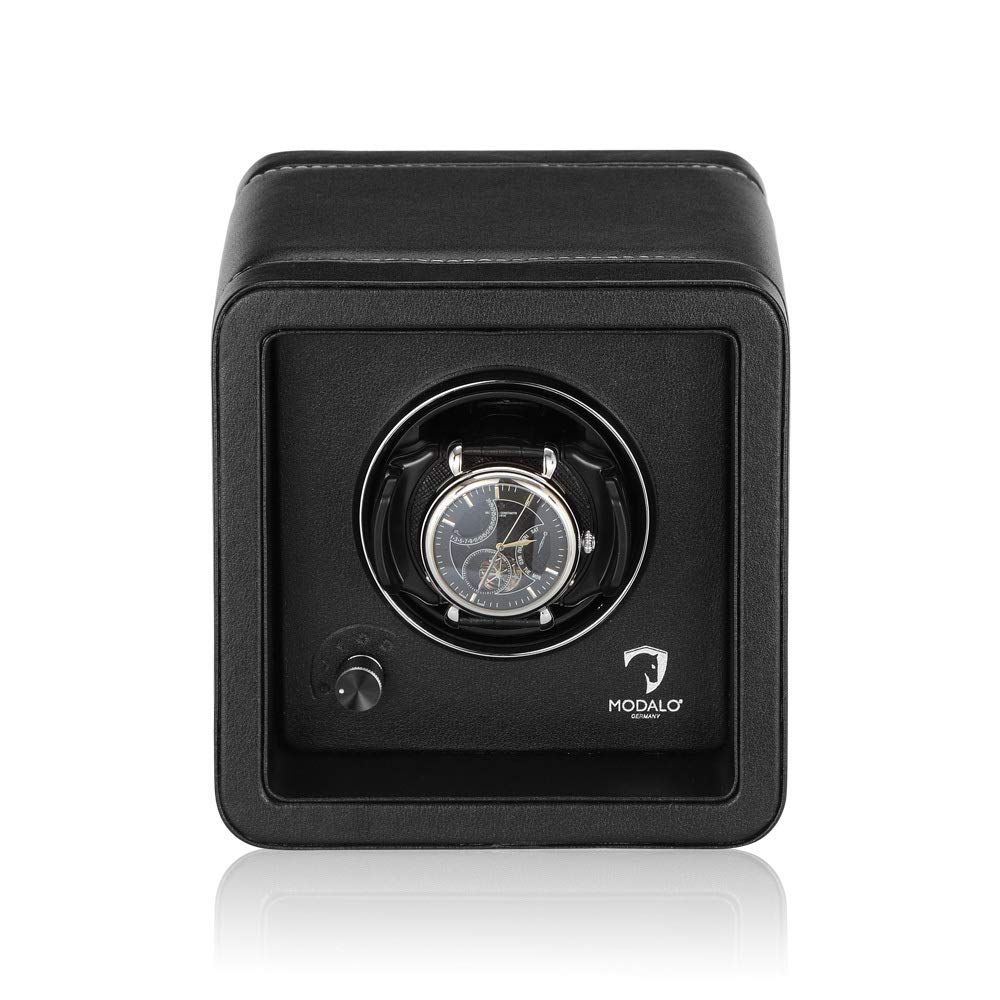 Modalo Saturn Style MV4 Uhrenbeweger 1 Uhr Leder Schwarz