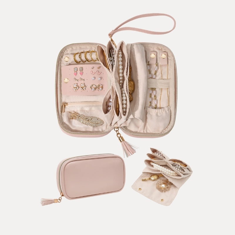 Lolalet Jewelry Box Schmucketui Rosa Slim PU-Leder