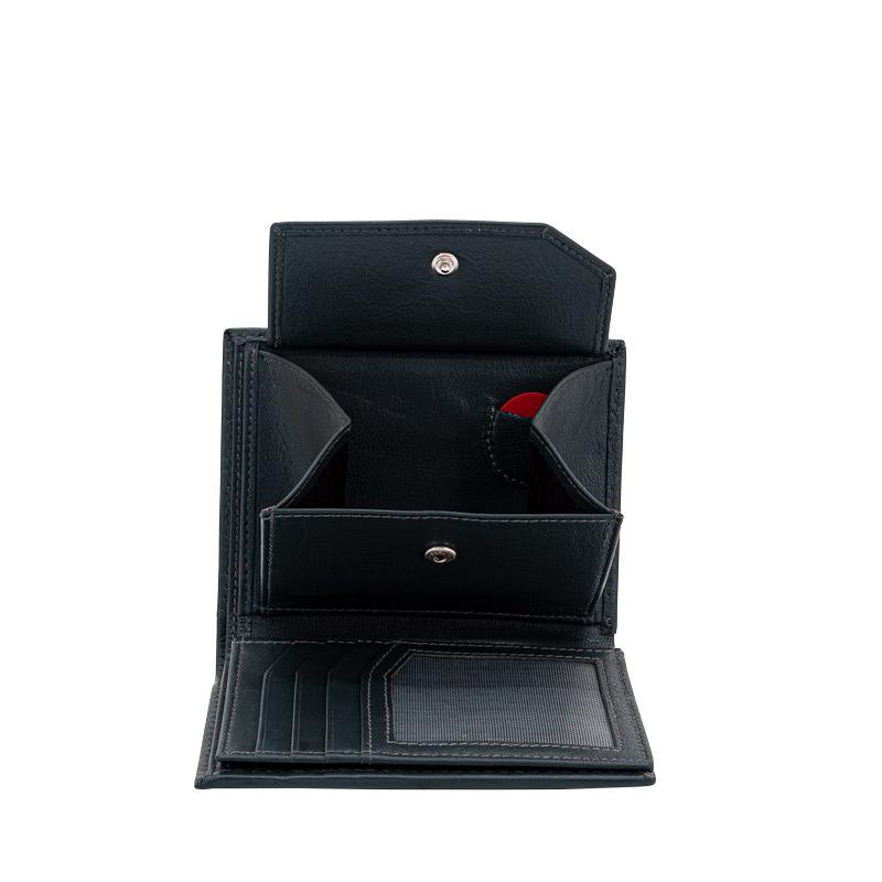 Friedrich 23 Cloe Geldbörse Leder RFID Blau 12,5 cm