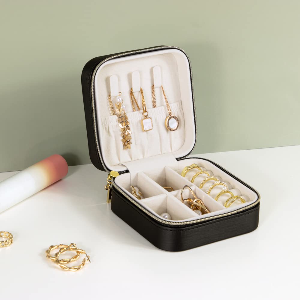 KAMIER Mini Jewelry Boxes Schmuckkästchen Leder Reise 10cm