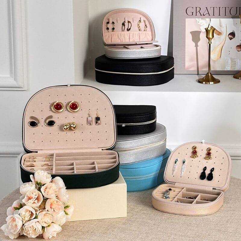 Lolalet Jewelry Box Reise Schmucketui Pink Klein Muschel