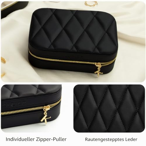 KAMIER Mini Schmuckbox Reise 2 Ebenen Handtasche