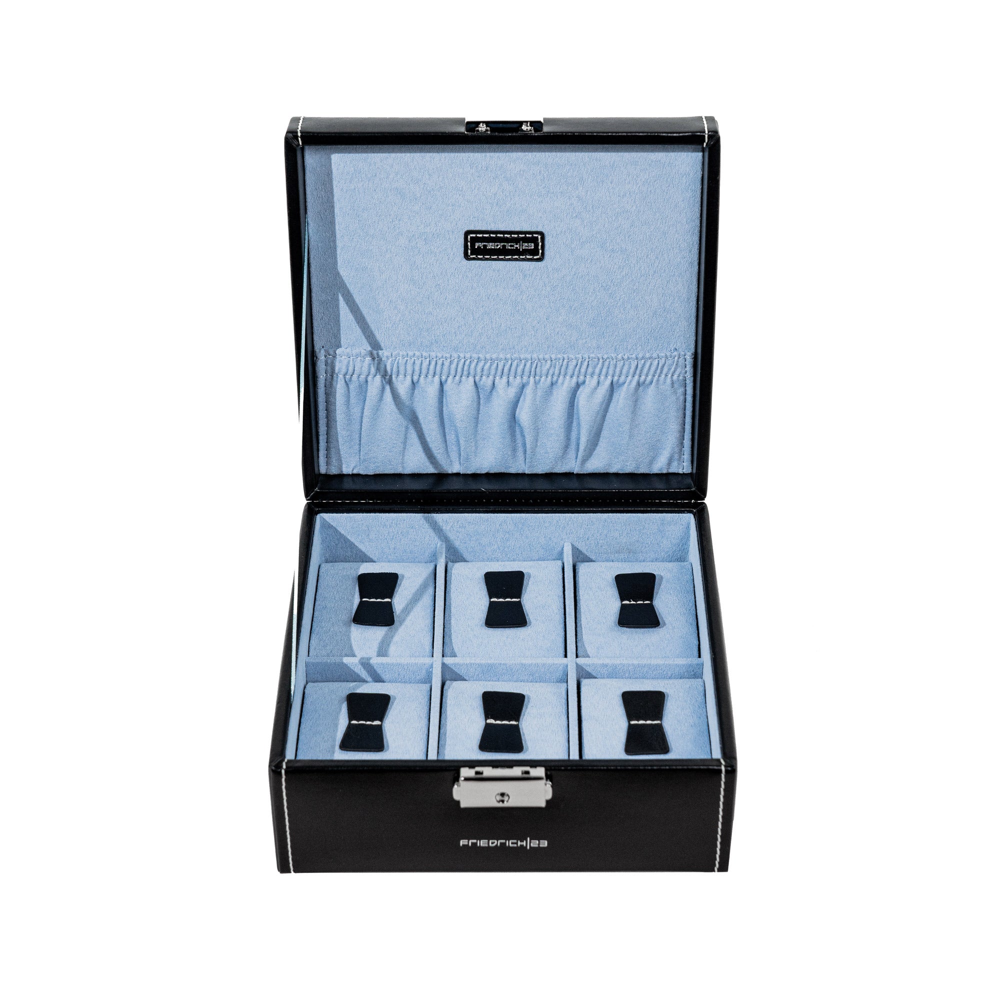 Friedrich 23 Bond Uhrenbox 6 Uhren schwarz abschließbar
