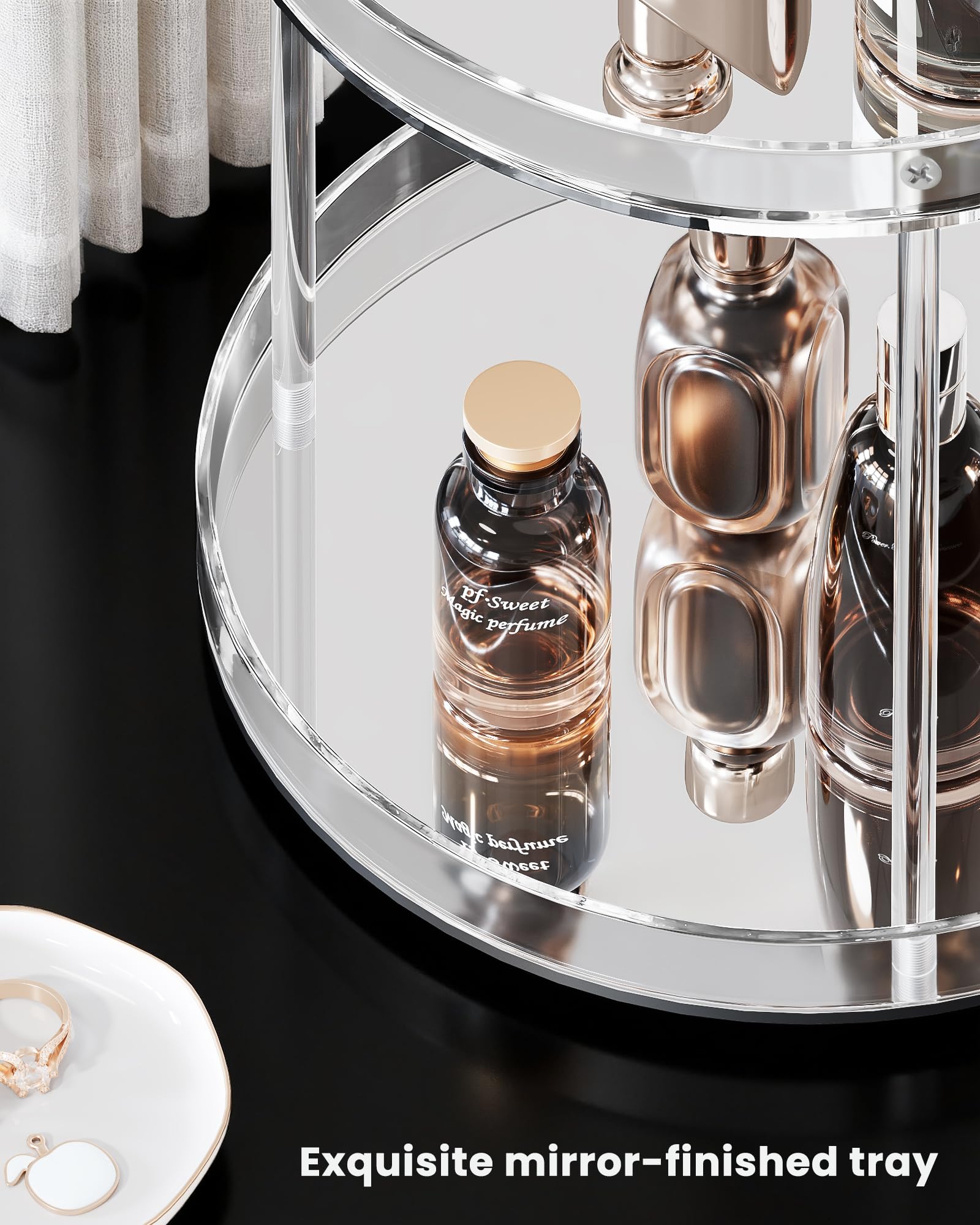 Lolalet 2 Tiers 360 Degree Rotating Makeup Organizer Schmuckständer Medium