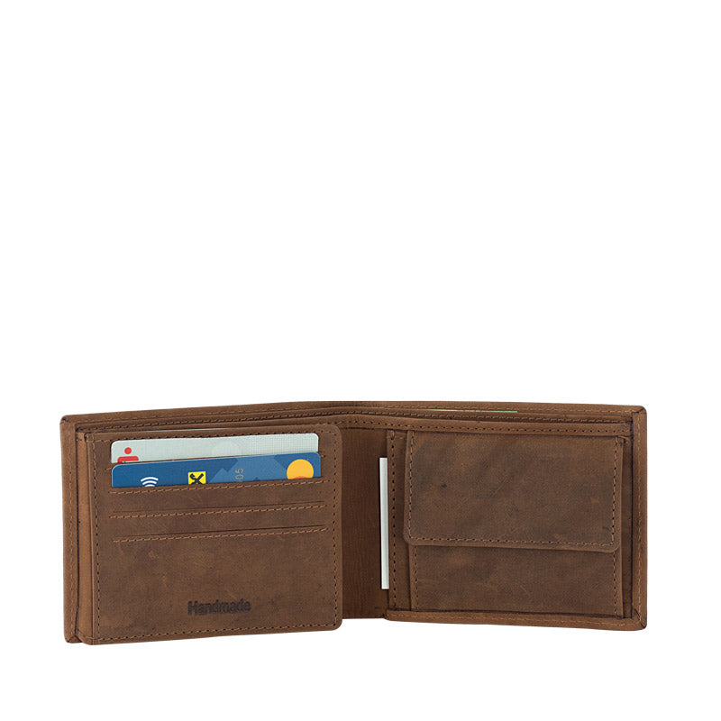 Friedrich 23 Vintage QF Herren Geldbörse Leder Braun