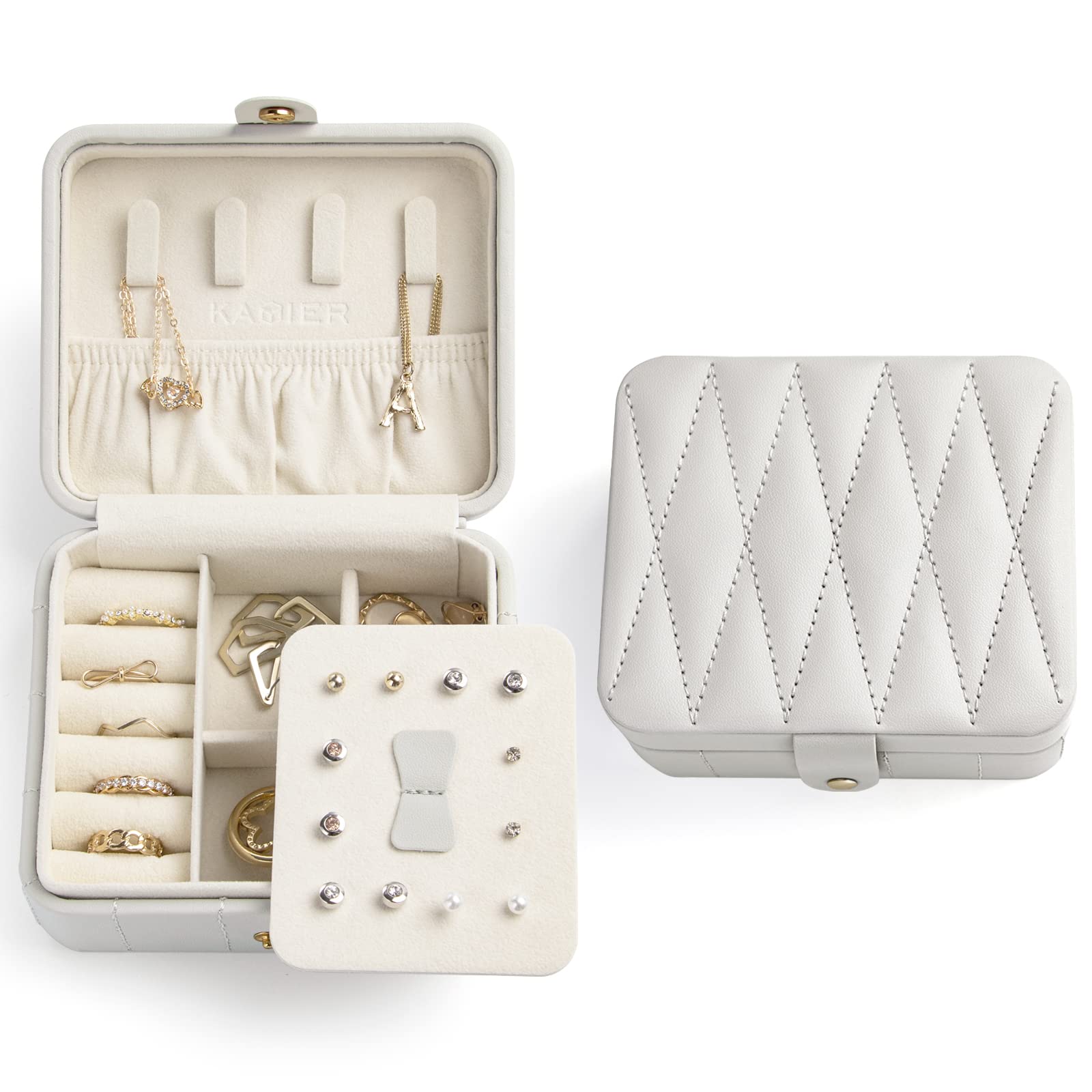 KAMIER Mini Jewelry Boxes Schmuckkästchen Grau Diamant