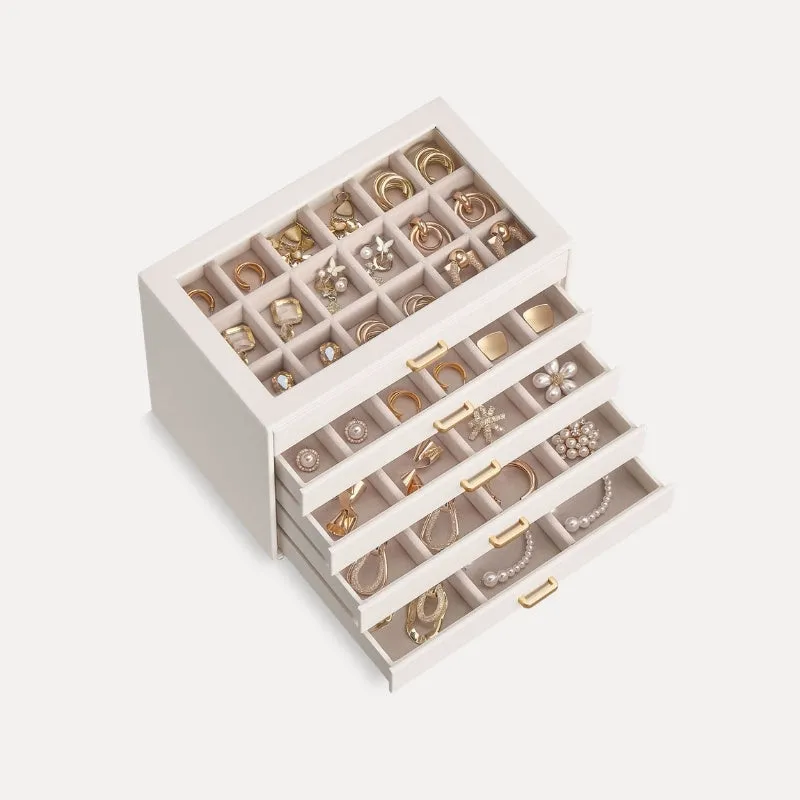 Lolalet Jewelry Box Schmuckkästchen Beige 5-lagig 23,5 cm