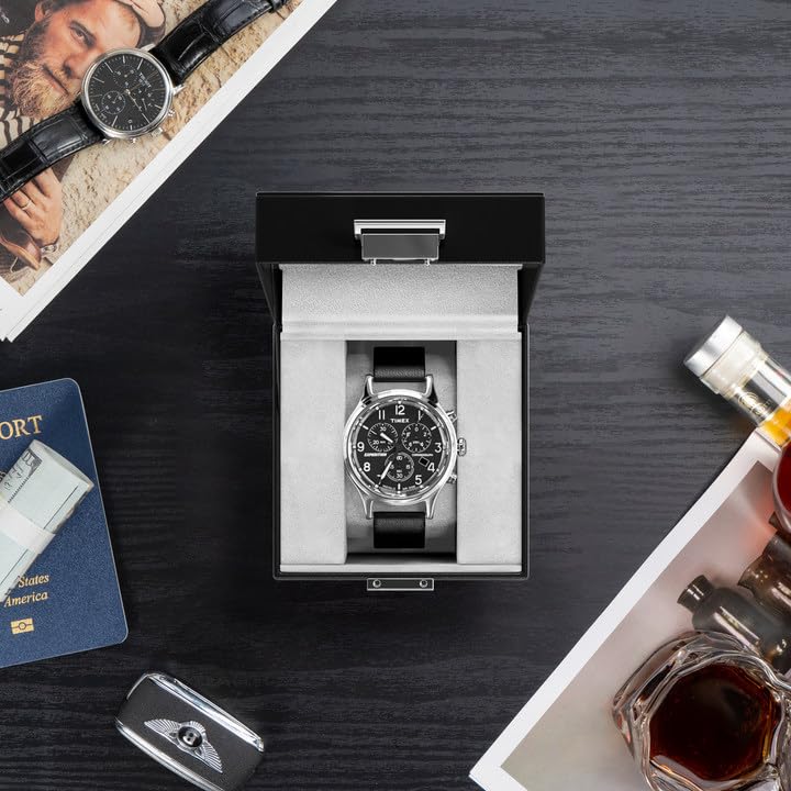 Lolalet Watch Box Uhrenbox Single Schwarz 11x11cm Glas