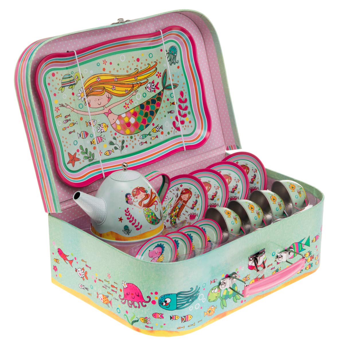 Jewelkeeper Tea Sets Tin Teeservice Meerjungfrau 15-teilig Zinn