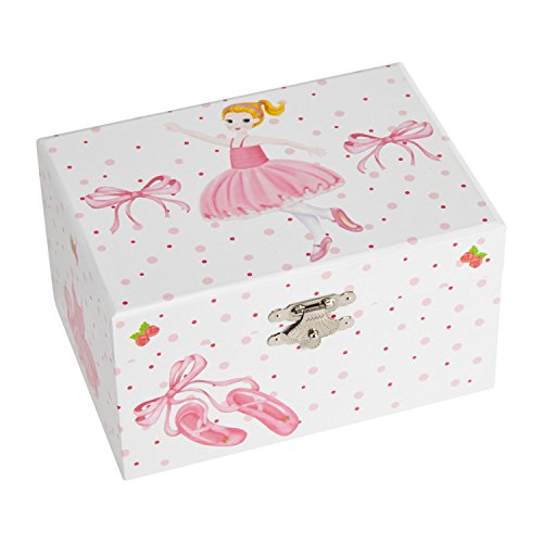 Jewelkeeper Ballerina Schmuckkästchen Rosa Polka Dot Spieluhr