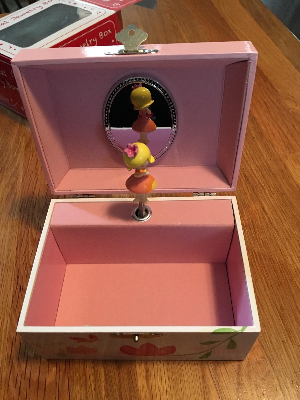 Jewelkeeper Ballerina Schmuckkästchen rosa-weiß mit Musik