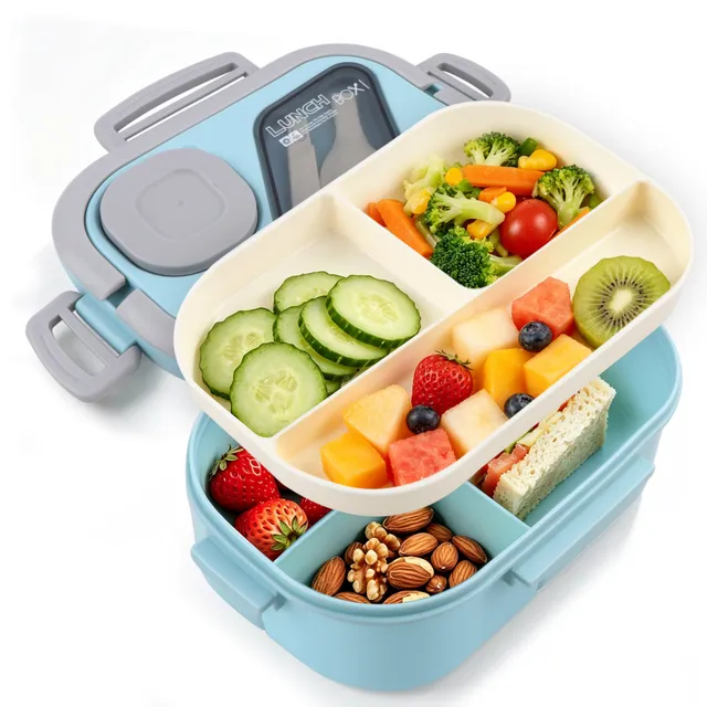 Homeanda Bento Lunch Box Bentobox 1,3L mit Gabel