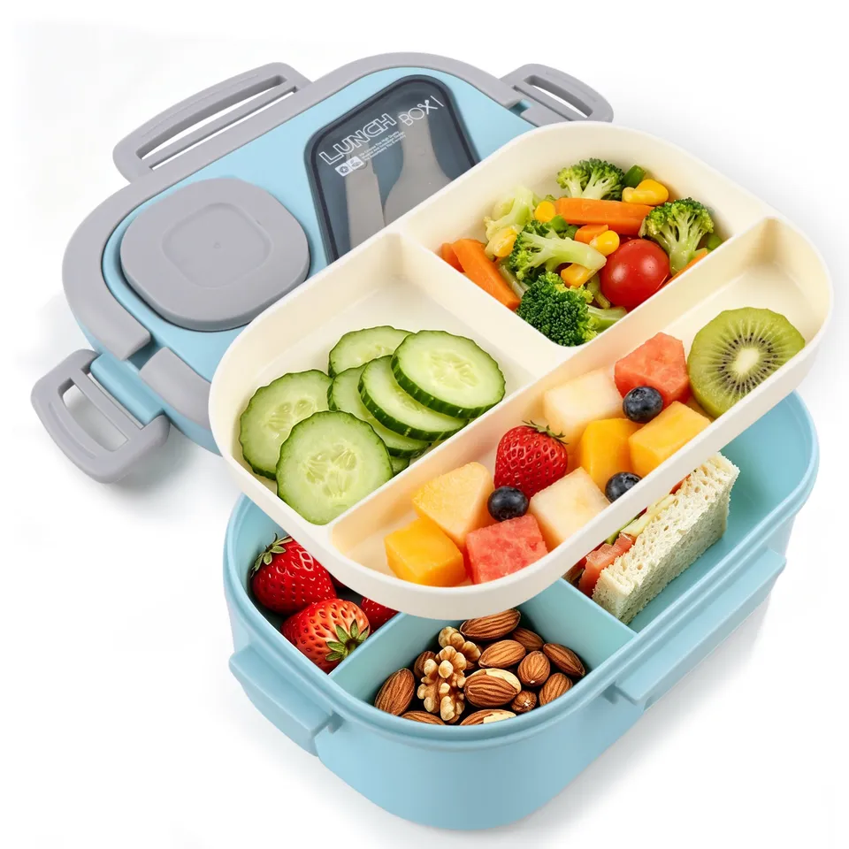 Homeanda Bento Lunch Box Bentobox 1,3L mit Gabel