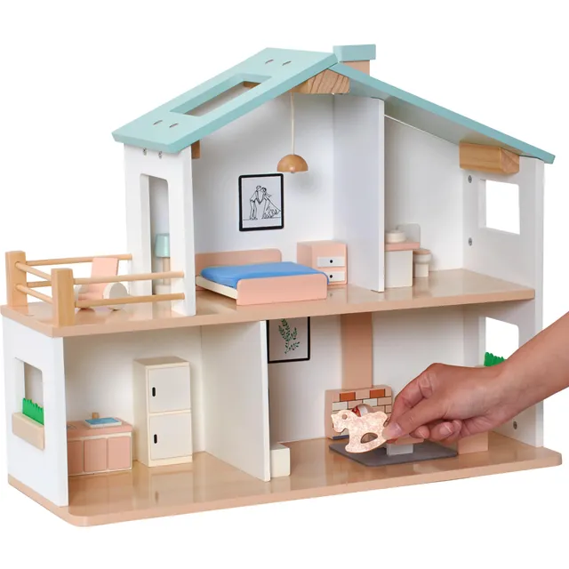 Jewelkeeper Girls Rule Puppenhaus Holz 20-teilig mehrfarbig ab 3+