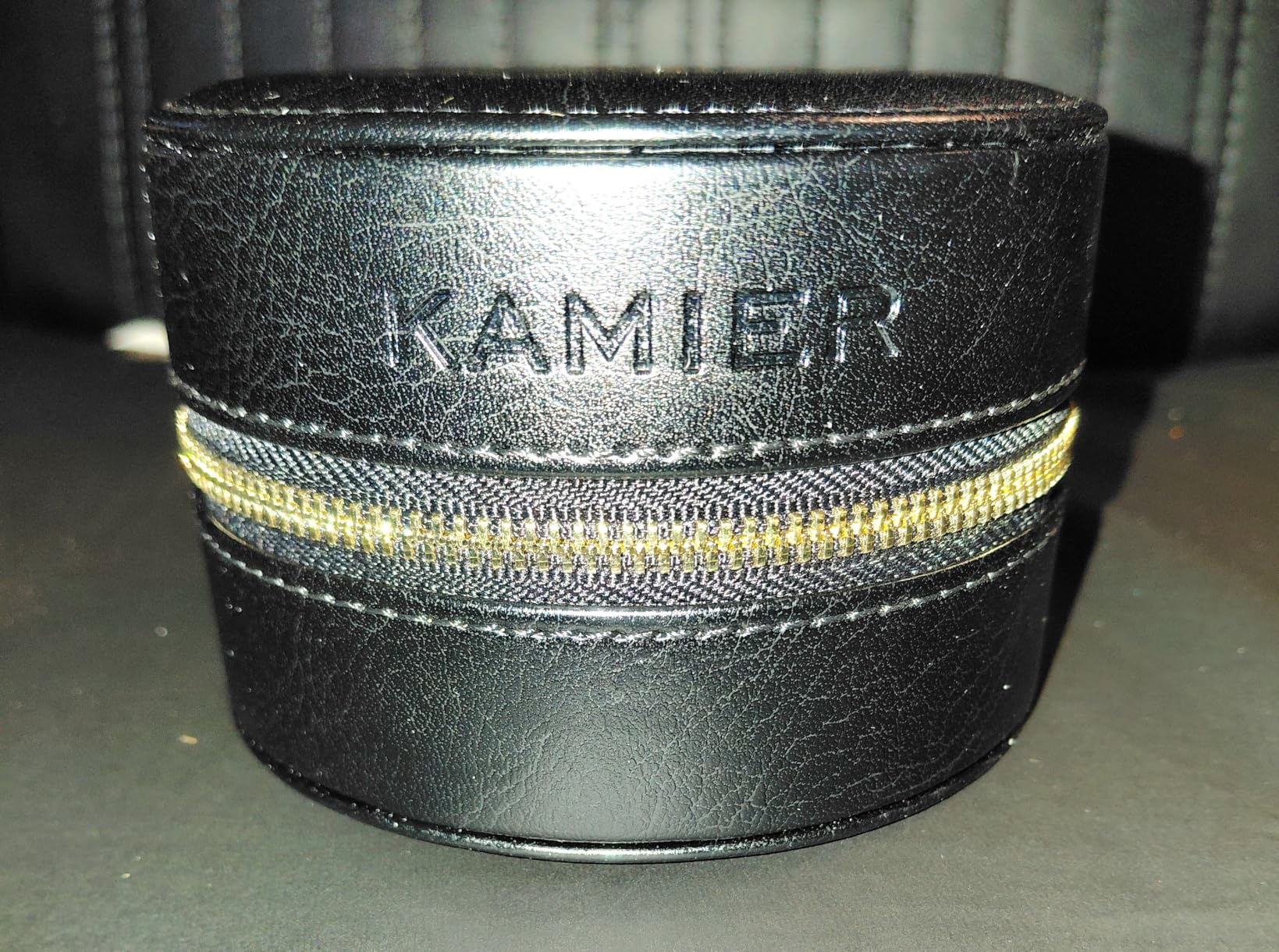KAMIER Watch Boxes Reise Uhrenbox Schwarz 1 Uhr Ringfach
