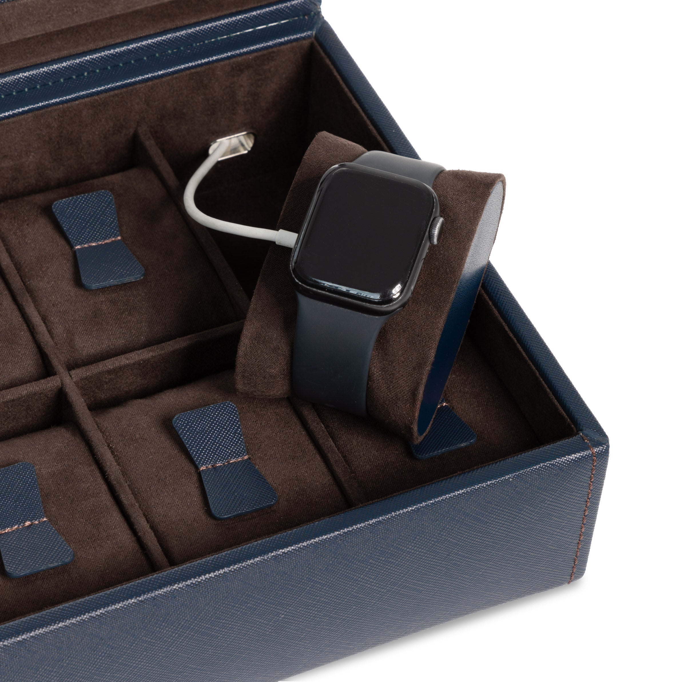 Friedrich 23 Bond Uhrenbox Schwarz 10 Uhren Cross Grain
