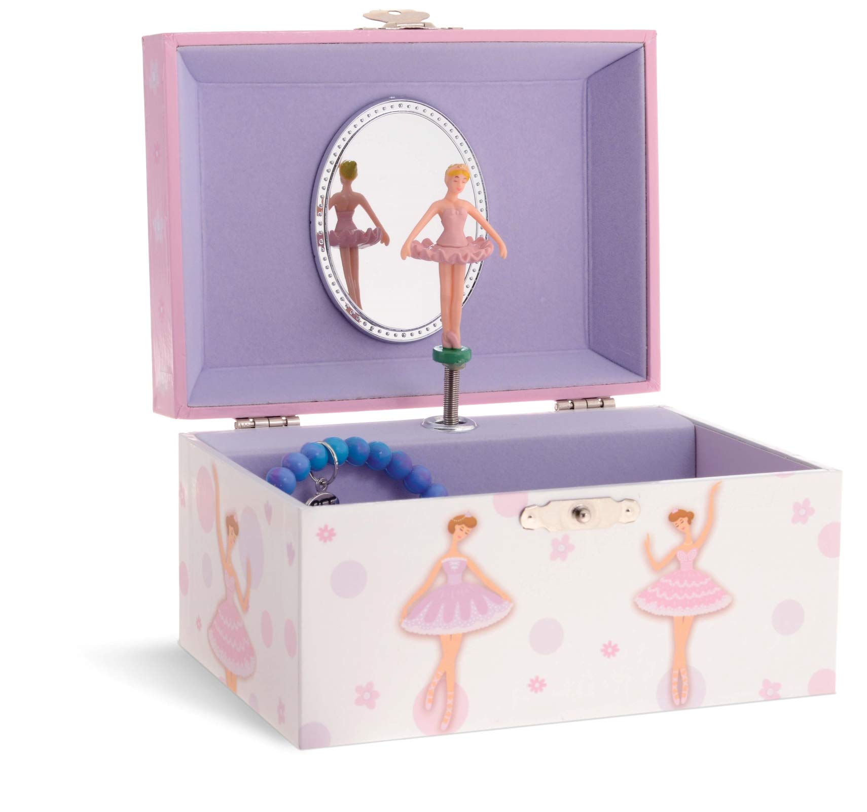 Jewelkeeper Ballerina Schmuckkästchen rosa-weiß mit Musik