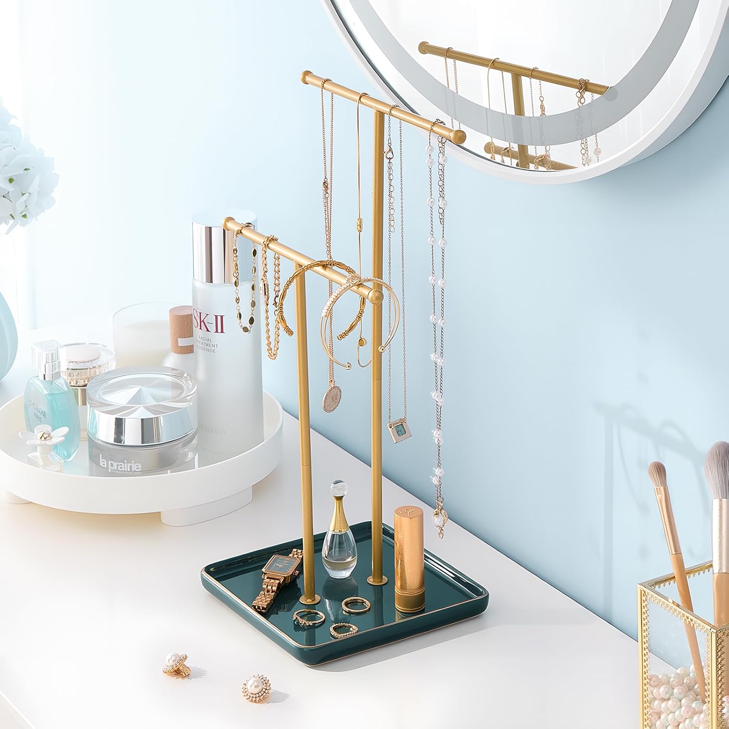Lolalet Jewelry Stand Kettenständer Weiß Keramik 1 Ebene