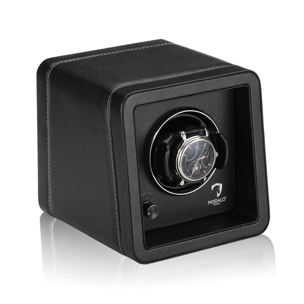 Modalo Saturn Style MV4 Uhrenbeweger 1 Uhr Leder Schwarz
