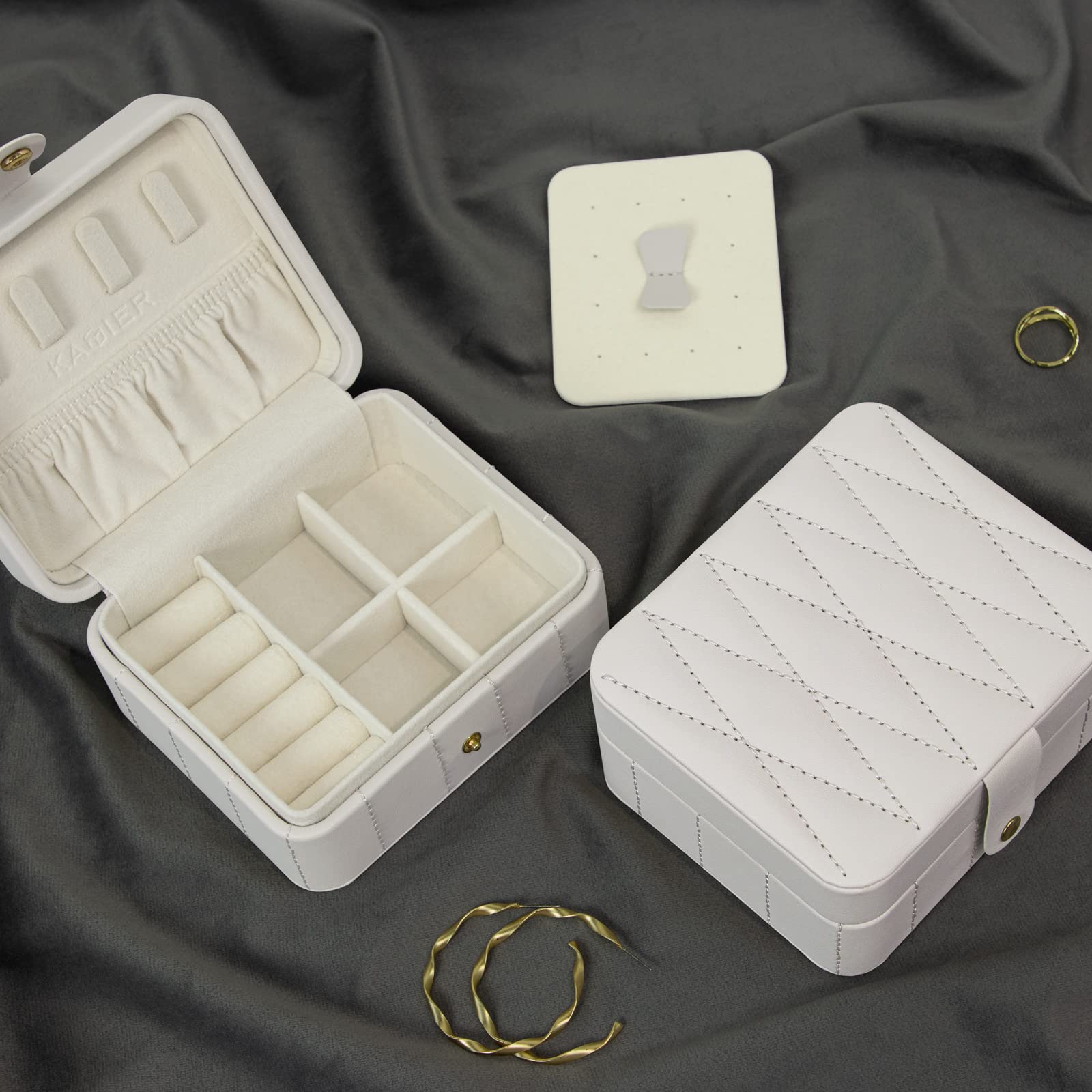 KAMIER Mini Jewelry Boxes Schmuckkästchen Grau Diamant