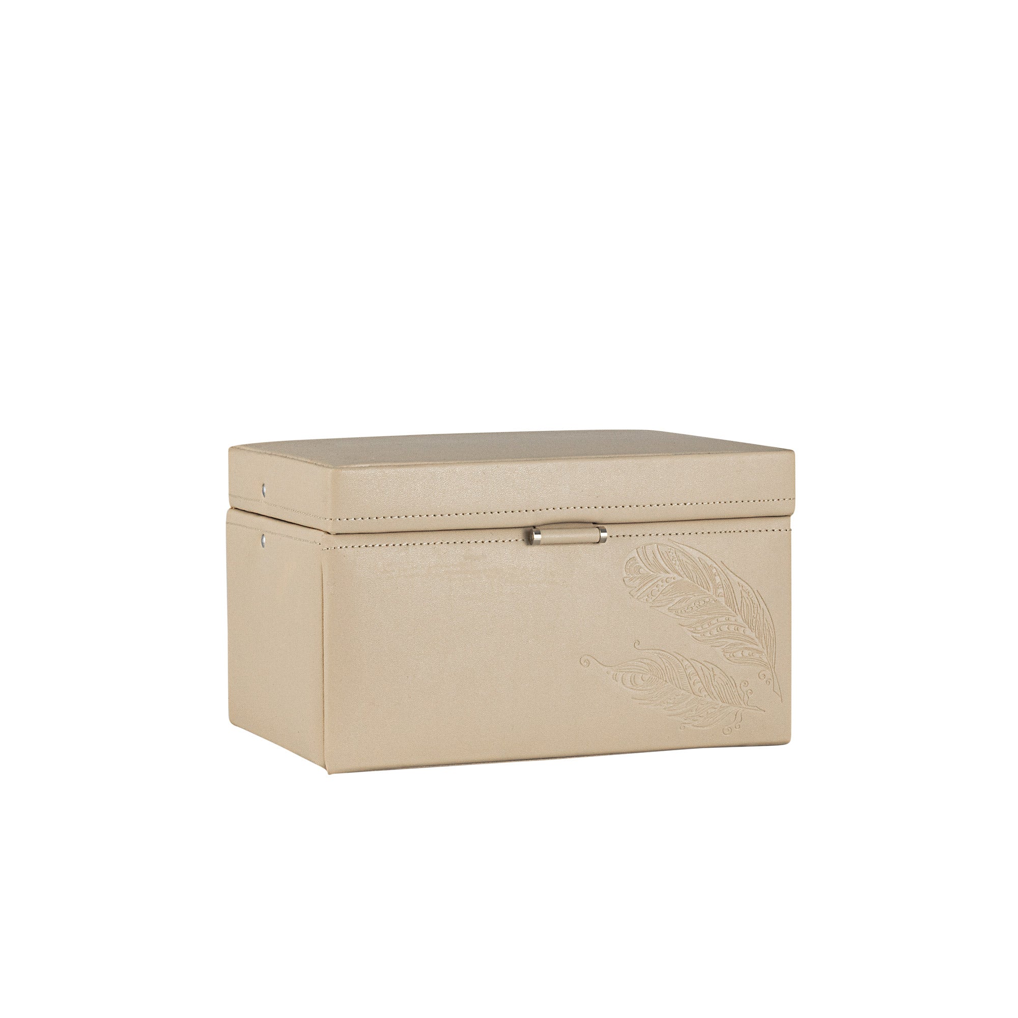 Friedrich 23 Boho Schmuckkasten Kunstleder Beige 21 cm