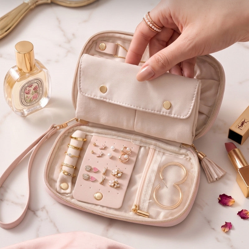 Lolalet Jewelry Box Schmucketui Rosa Slim PU-Leder