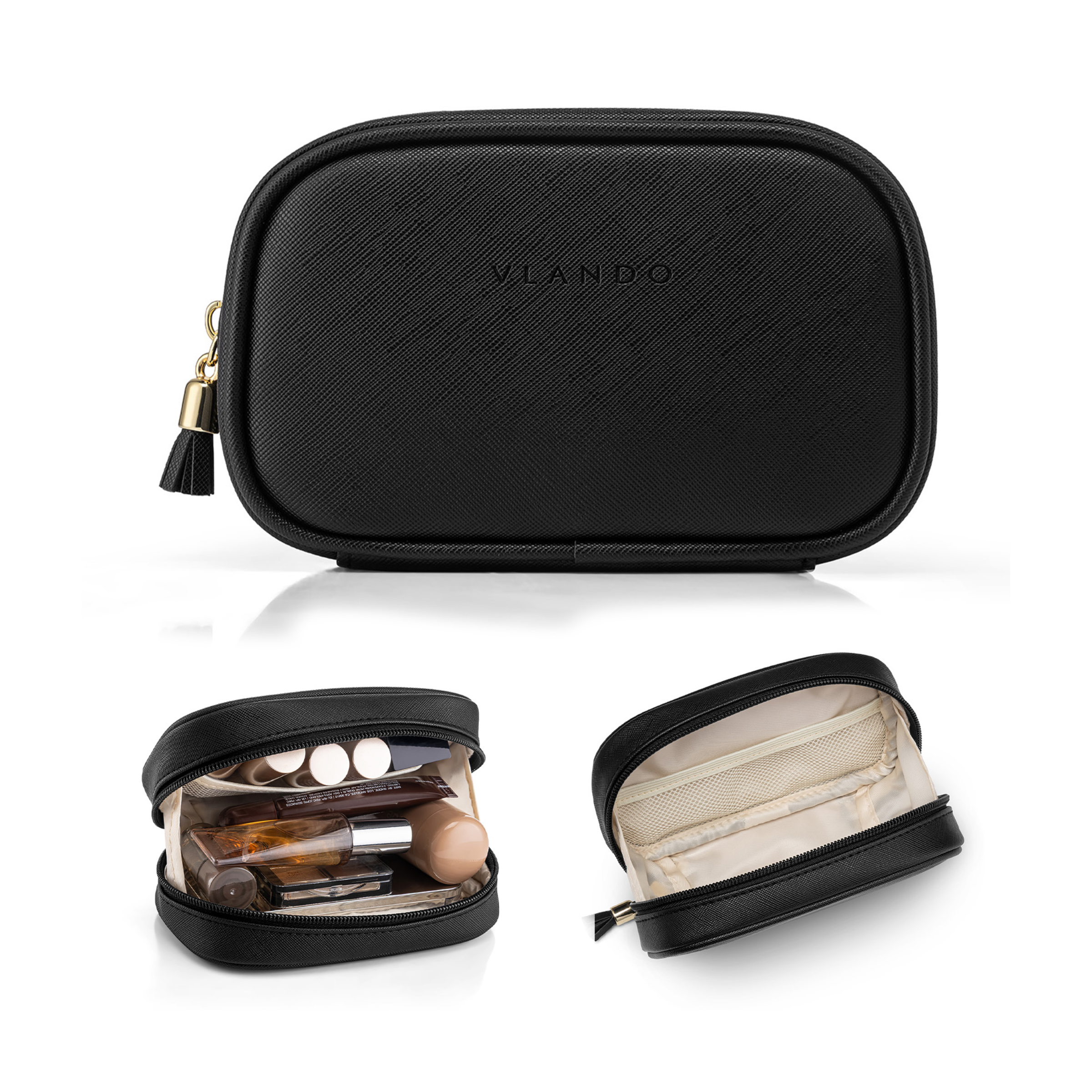 VLANDO Travel Ritual Kosmetiktasche Medium Cremeweiß