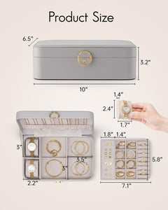 VLANDO Everyday Keepsake Schmuckkasten 2-lagig Leder Uhrenkissen