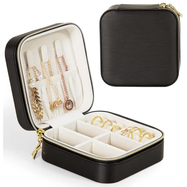 KAMIER Mini Jewelry Boxes Schmuckkästchen Leder Reise 10cm