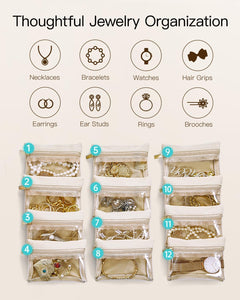 VLANDO Travel Ritual Schmuckorganizer 12 Fächer Kunstleder