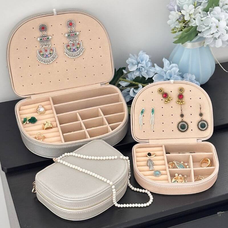 Lolalet Jewelry Box Reise Schmucketui Pink Klein Muschel