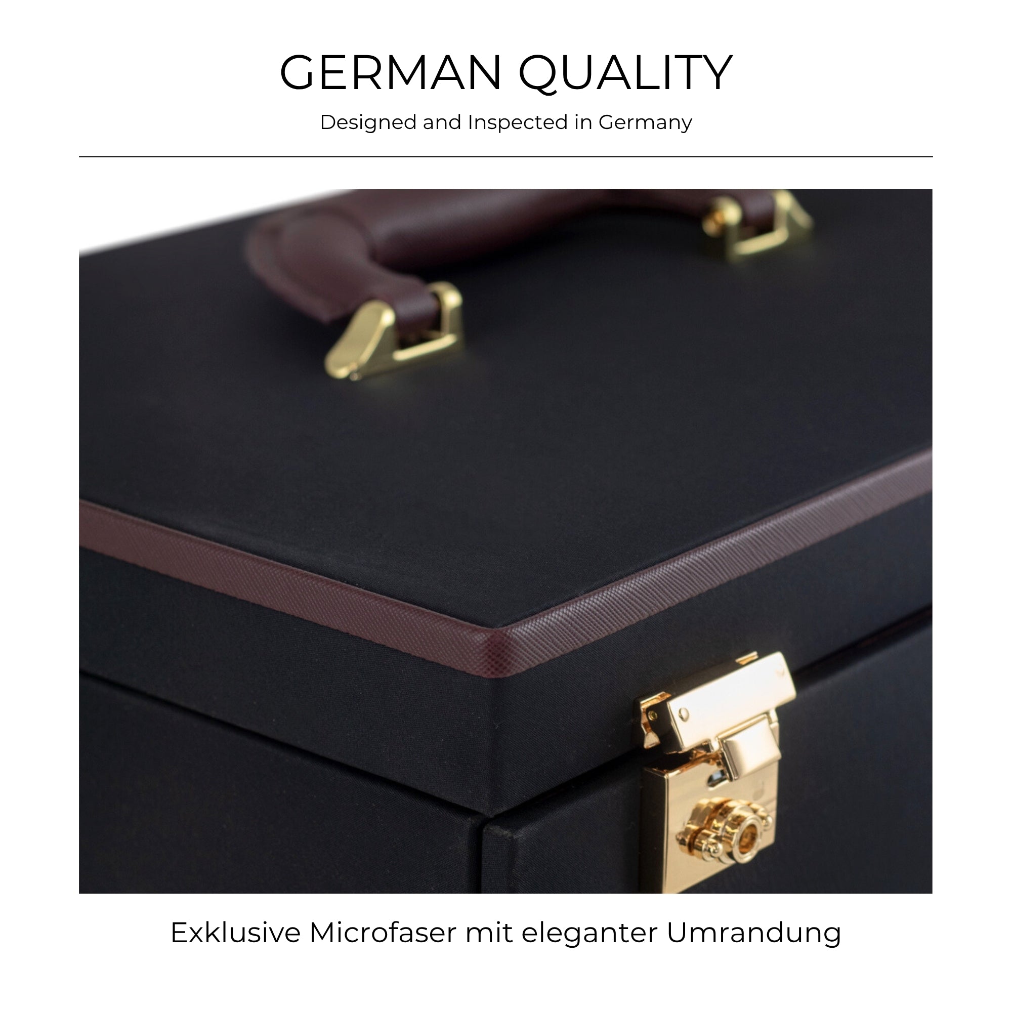 Friedrich 23 Copenhagen XXL Schmuckkasten Mikrofaser Schwarz