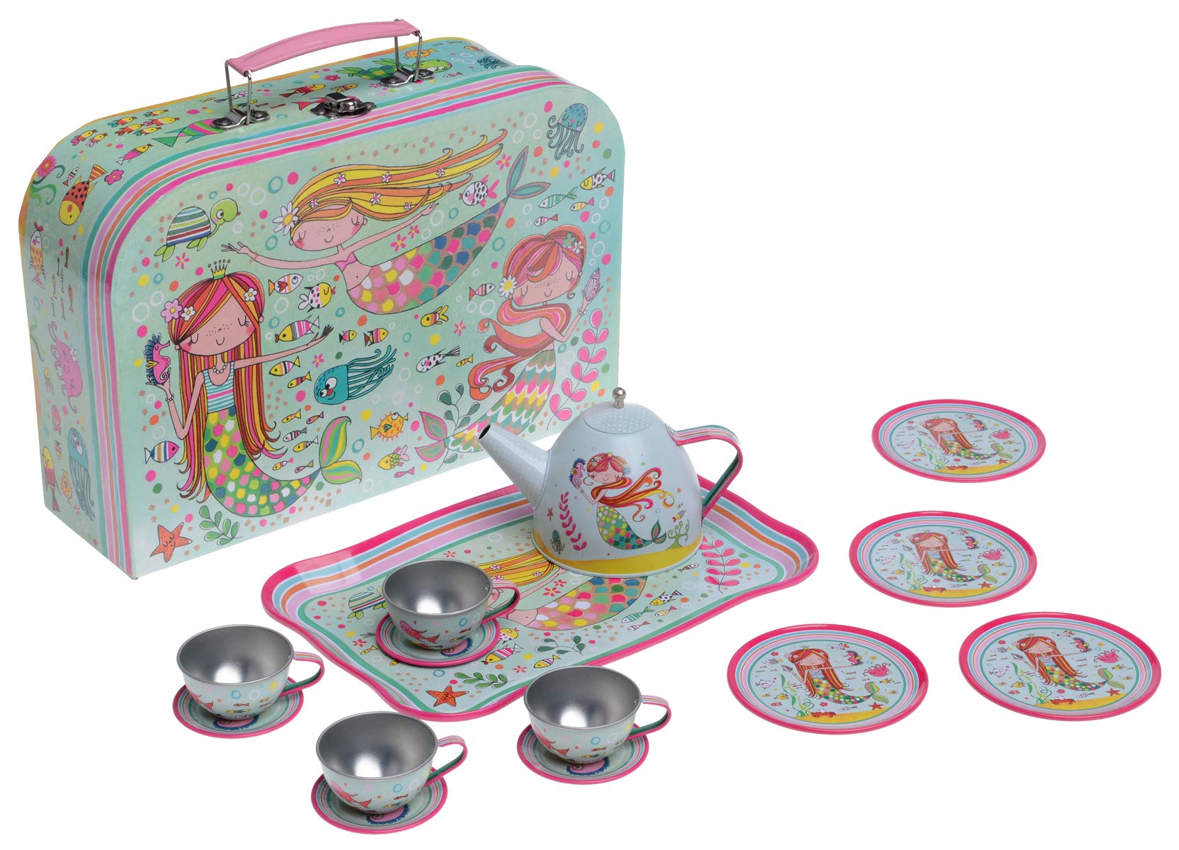 Jewelkeeper Tea Sets Tin Teeservice Meerjungfrau 15-teilig Zinn