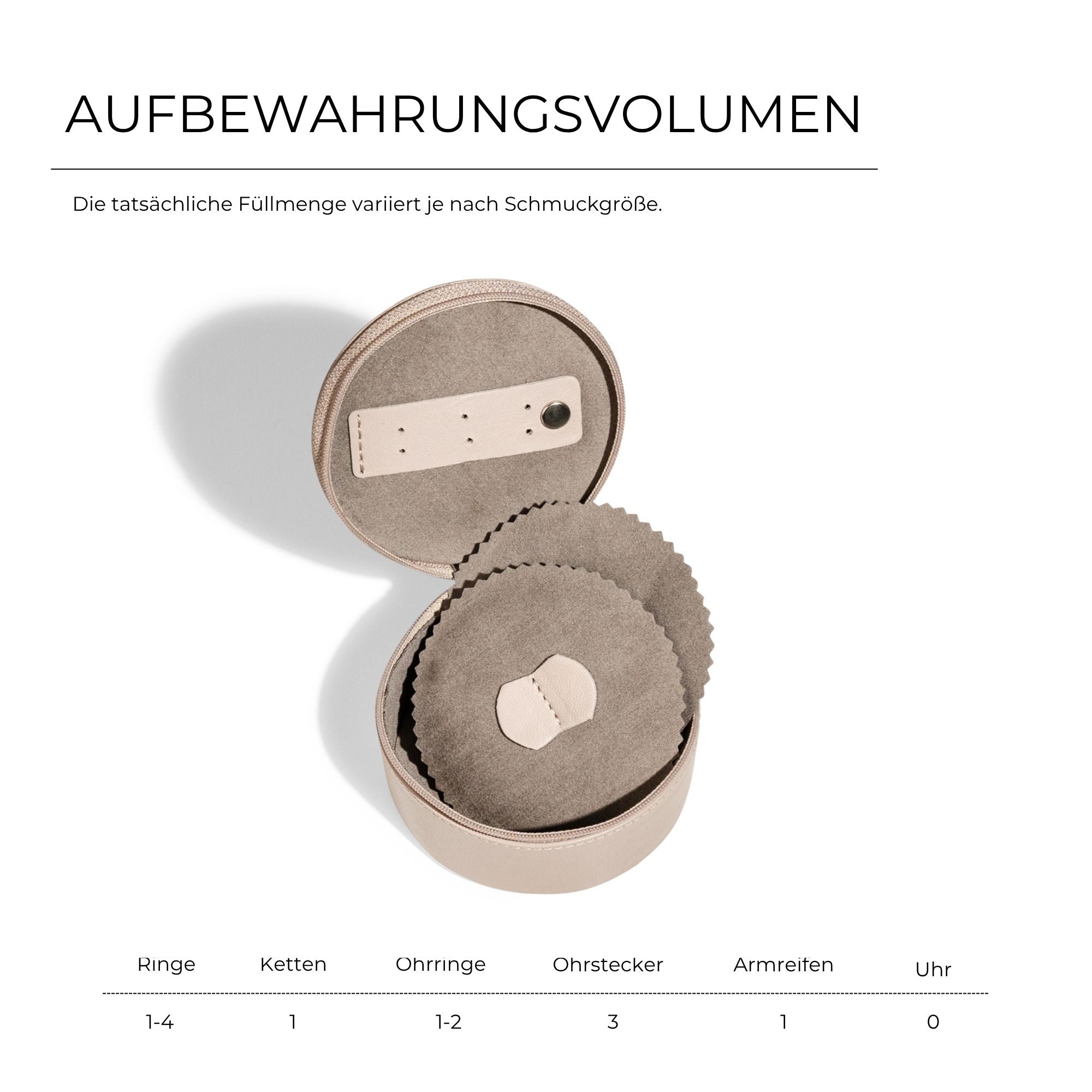 Friedrich 23 Sienna Schmuckbox Leder Cappuccino Reise-Box