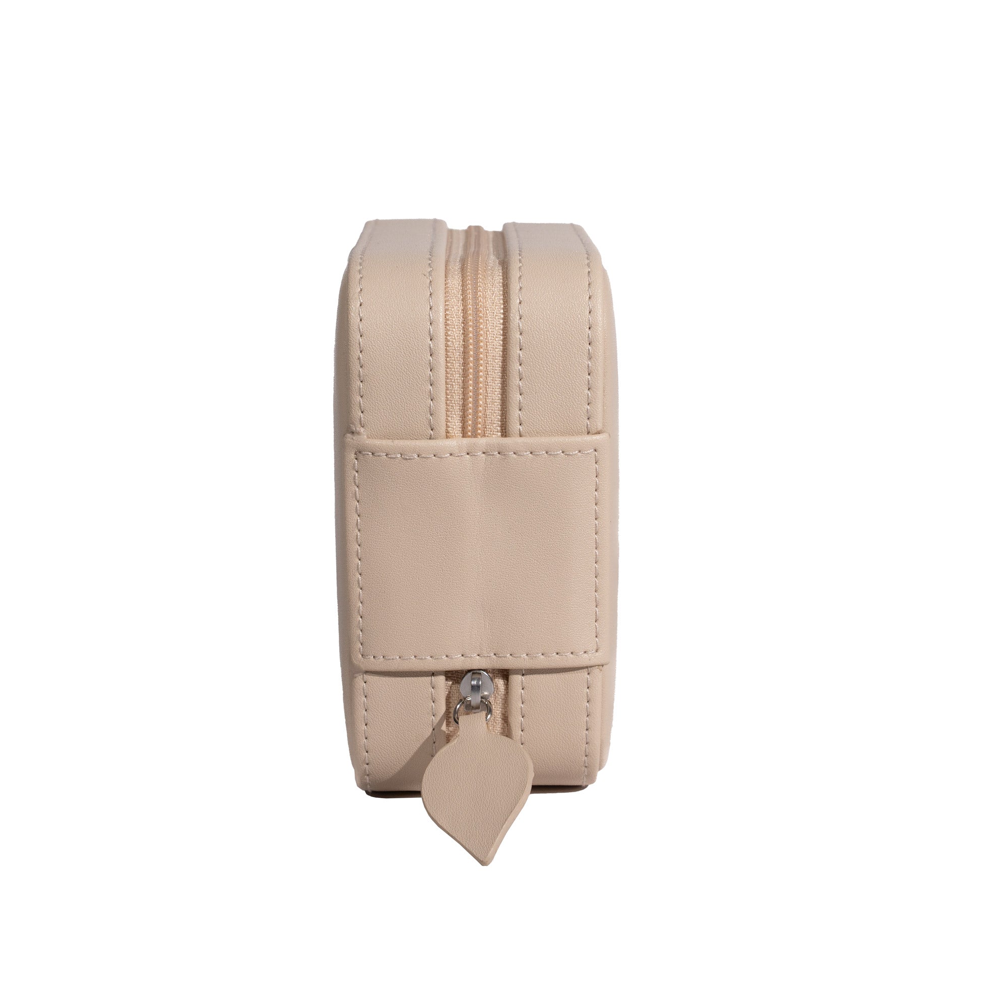 Friedrich 23 Boho Schmucketui Beige Spiegel Reissverschluss
