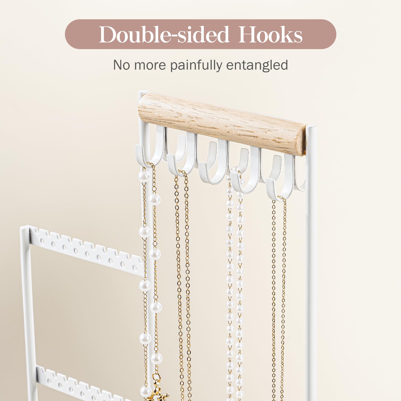 Lolalet Jewelry Stand Schmuckständer Weiß Samt Ringkissen