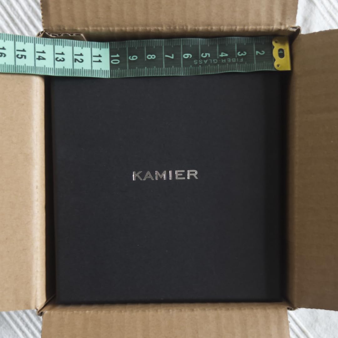 KAMIER Watch Boxes Uhrenbox 2 Uhren Schwarz PU-Leder Schloss