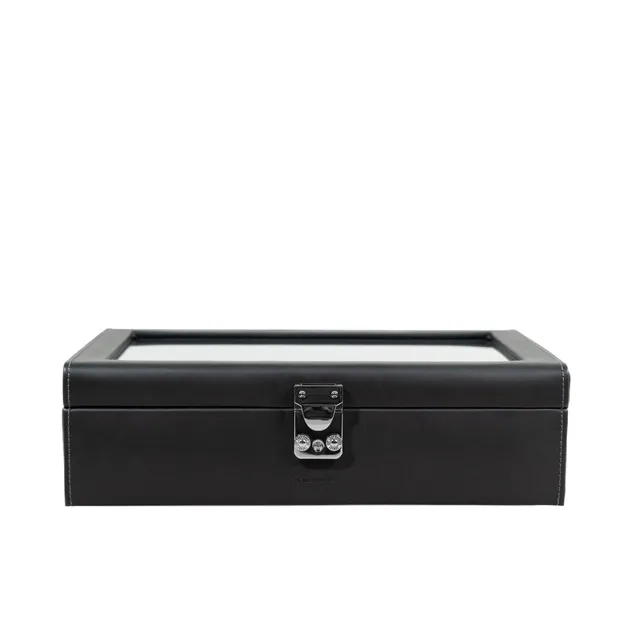 Friedrich 23 Infinity Uhrenbox Leder 10 Uhren Schwarz
