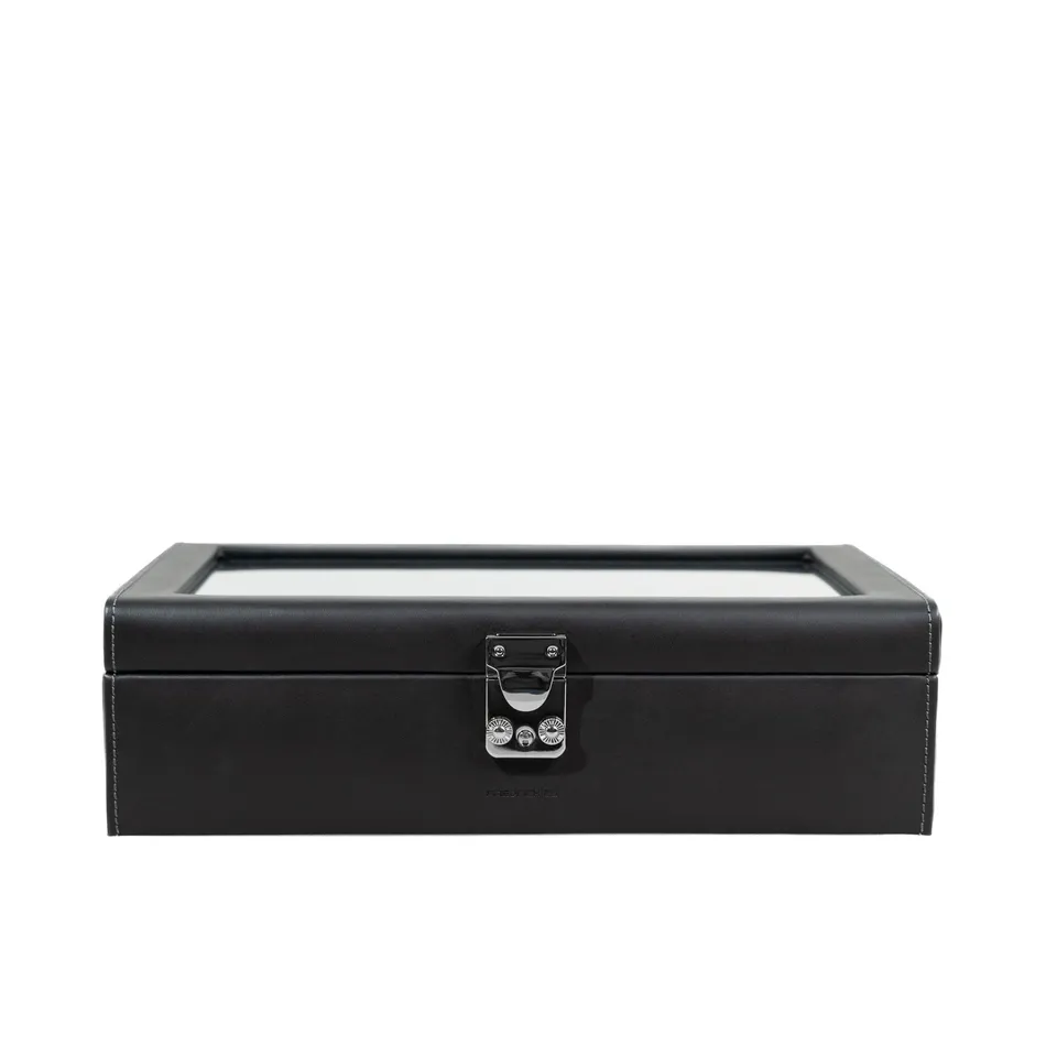Friedrich 23 Infinity Uhrenbox Leder 10 Uhren Schwarz