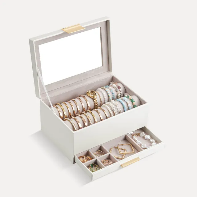 Lolalet Jewelry Box Armbandhalter Schmuckkasten Weiß mit Deckel