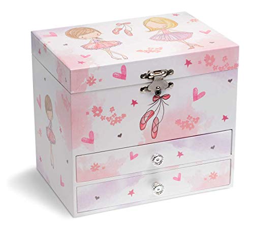 Jewelkeeper Ballerina Jewelry Boxes Spieluhr Rosa Schwanensee