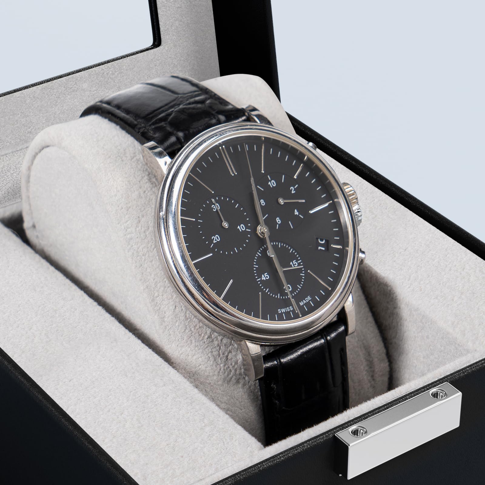Lolalet Watch Box Uhrenbox Single Schwarz 11x11cm Glas